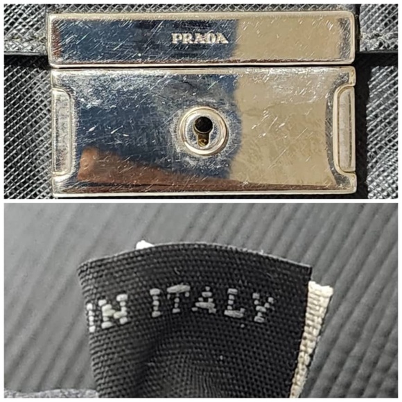 Authentic PRADA Saffiano Attache Portfolio Clutch Black - Picture 9 of 13